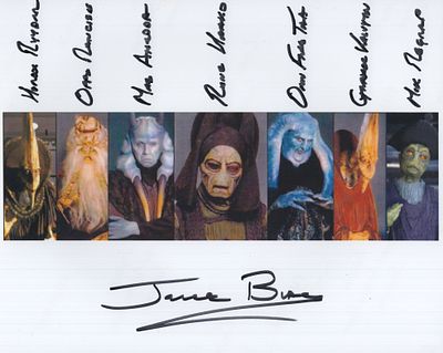 Star Wars 8x10 photo signed by actor Jerome Blake who has also signed the names of all of the 