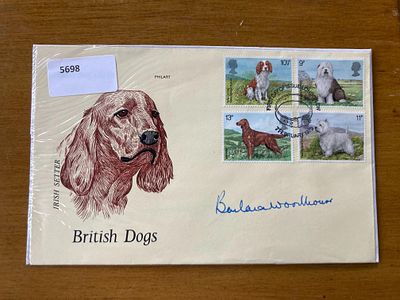 Barbara Woodhouse signed philart 1979 British Dogs FDC. Good condition Est.