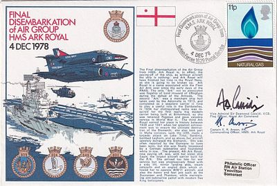 Admiral Cassisdi, Capt Anson Signed HMS Ark Royal Special Navy Cover. 2RN17c Final 