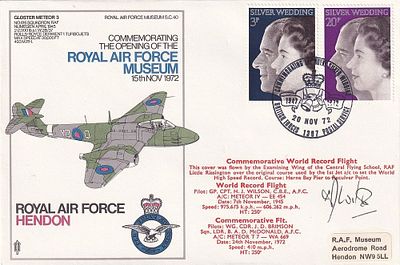 20 Nov 72 BFPS 1305 Silver Wedding 3p and 20p stamps Signed H J Wilson FDC. 20 Nov 72 BFPS 1305 