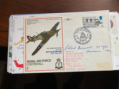 WW2 Roland Beamont 87 sqn BOB signed rare Variety RAF Coltishall Hurricane cover SC29. Good 