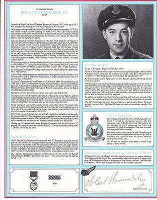 WW11 Bomber profile Signed by R Hammersley Wireless Operator/Air Gunner 57 Sqn. Personally 