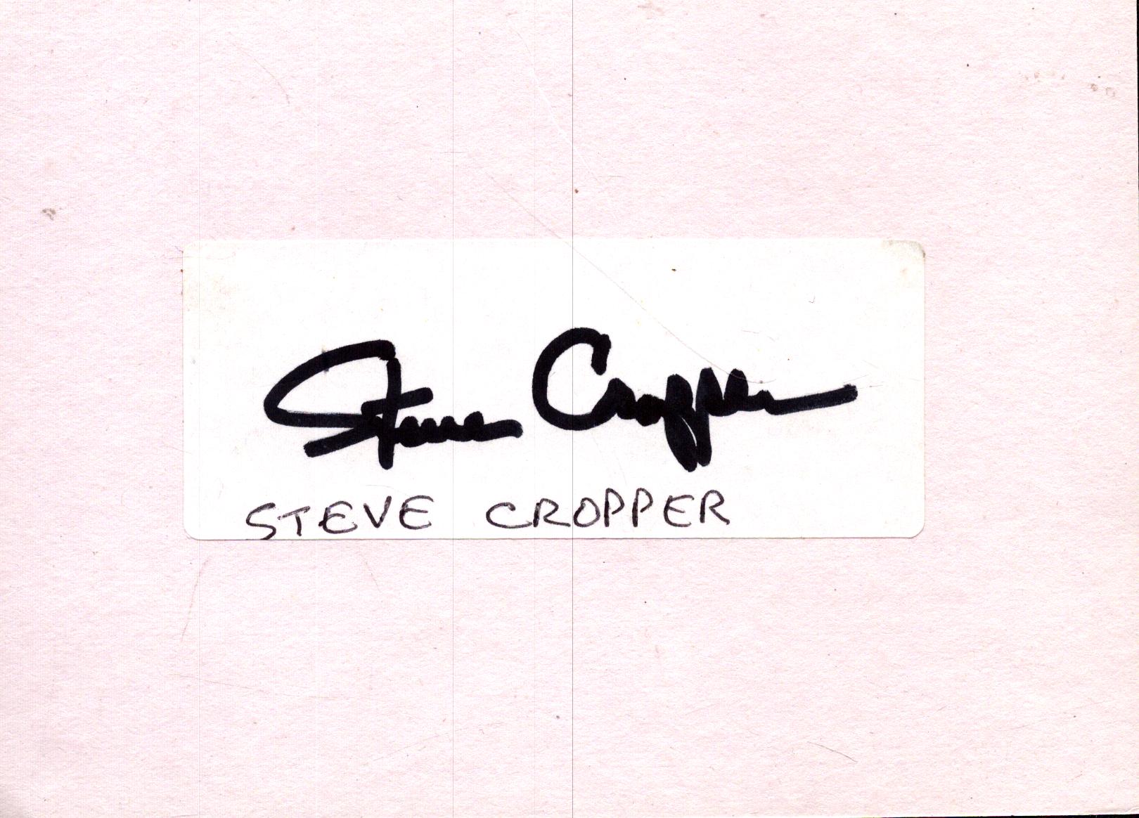 Steve Cropper clipped signature