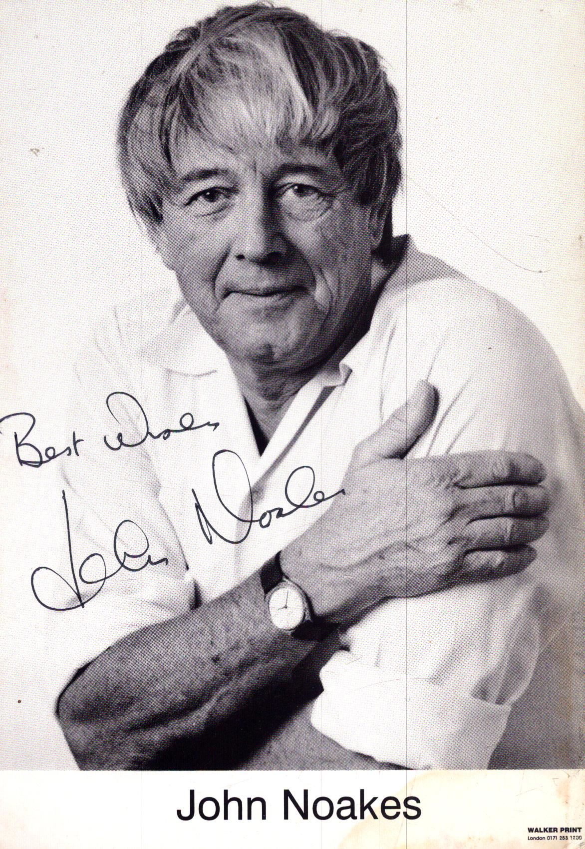 John Noakes signed 6x4 inch black and white photo