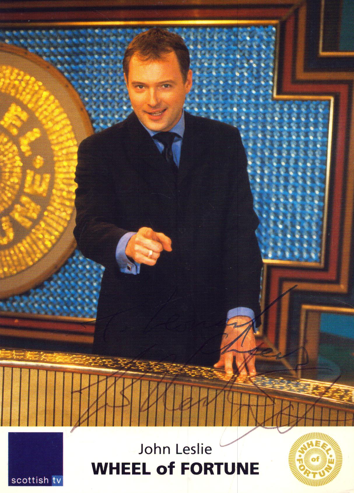 John Leslie signed 6X4 inch colour photo
