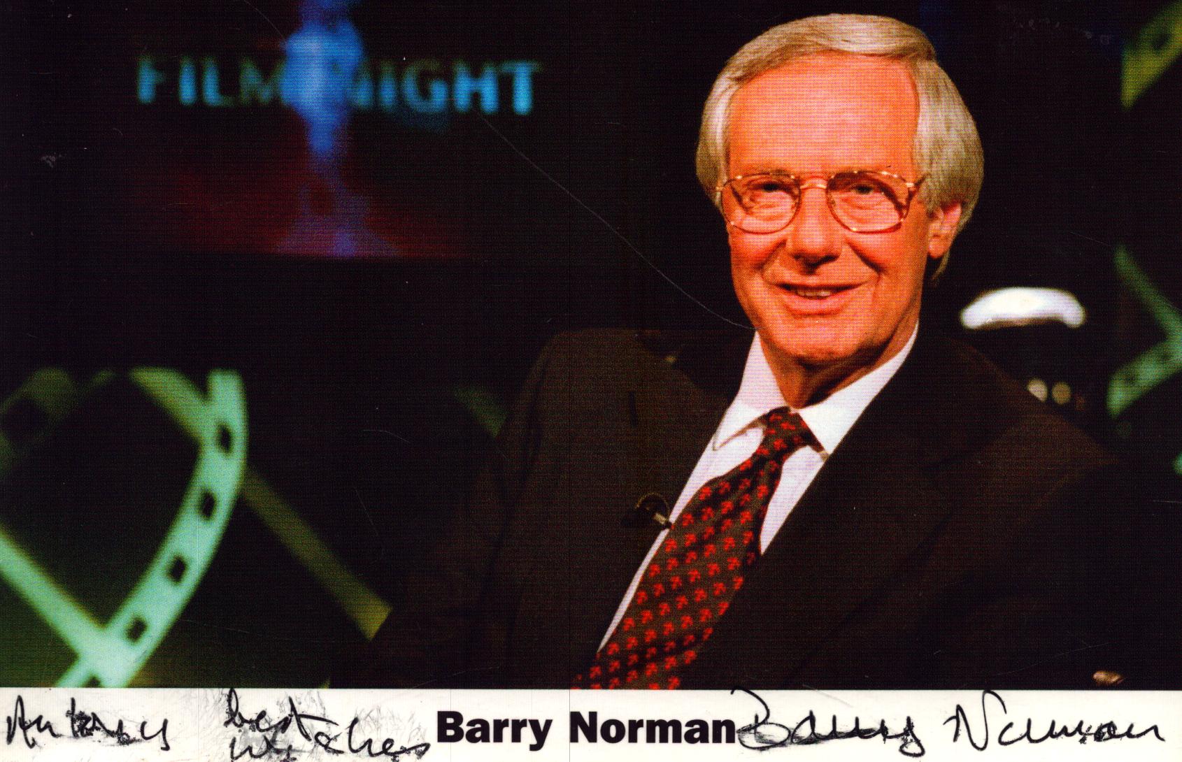 ,Barry Norman signed 6X4 inch colour photo dedicated