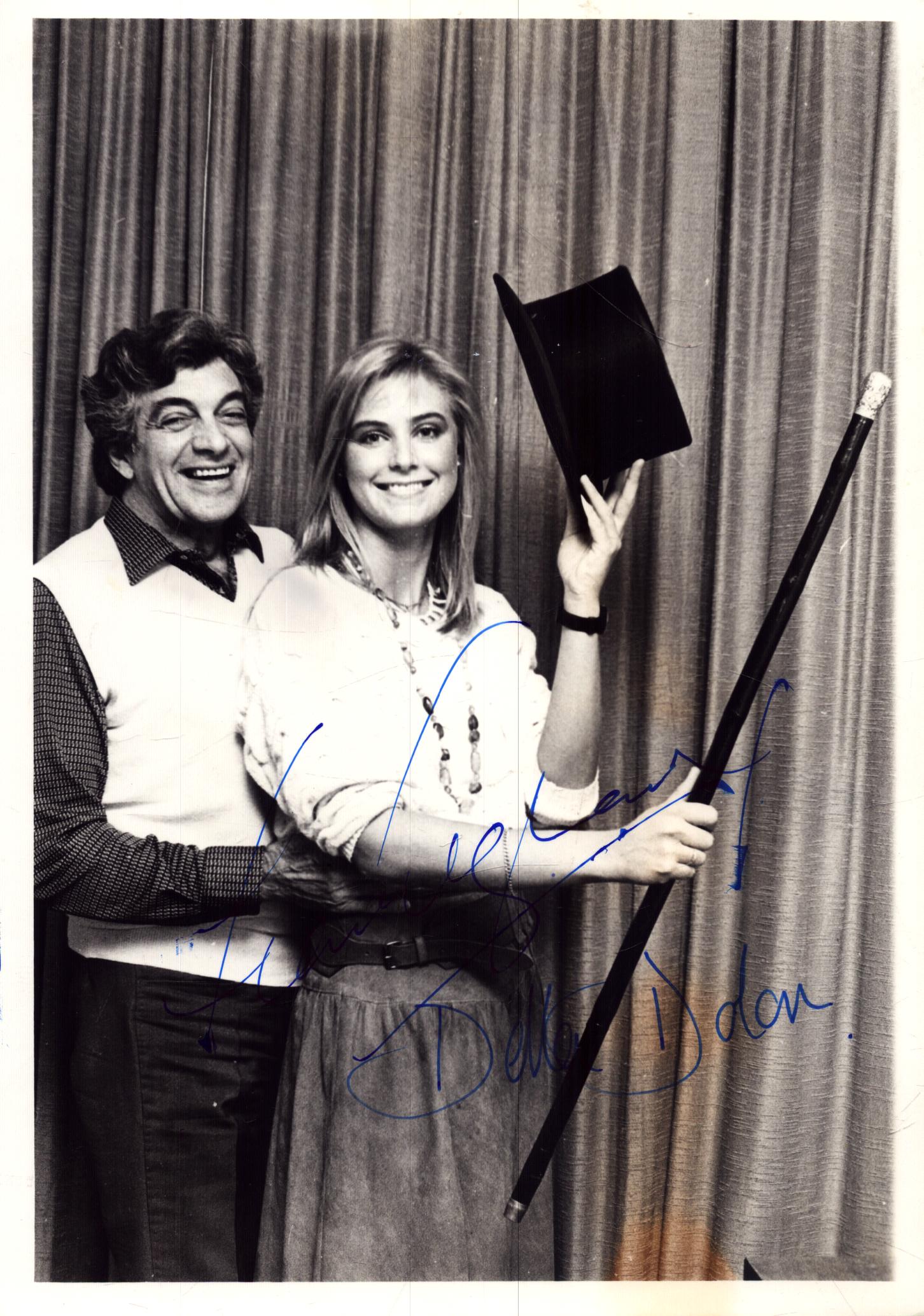 Frankie Vaughan and Delta signed 7X5 inch black and white photo