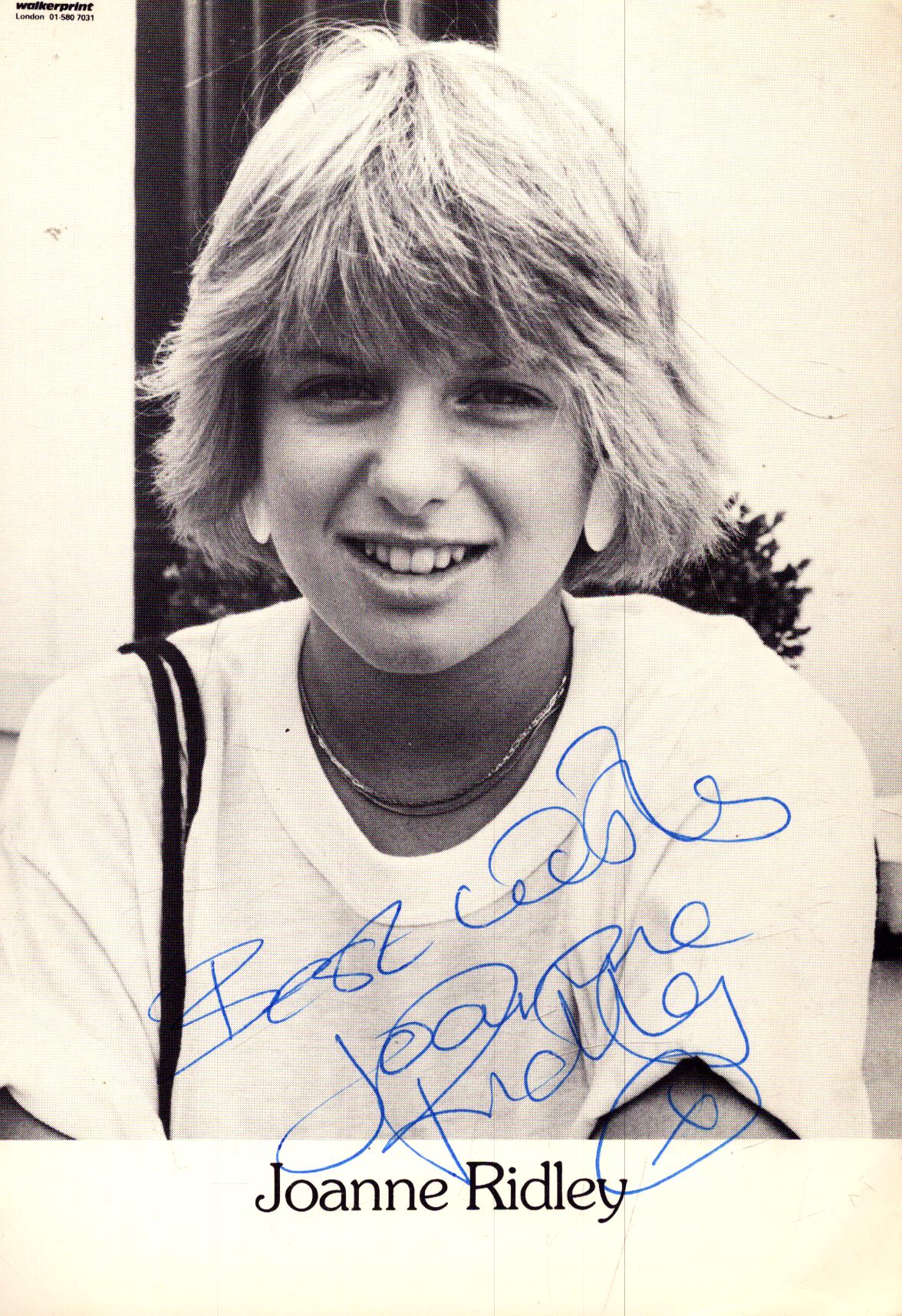 Joanne Ridley signed 6x4 inch black and white photo