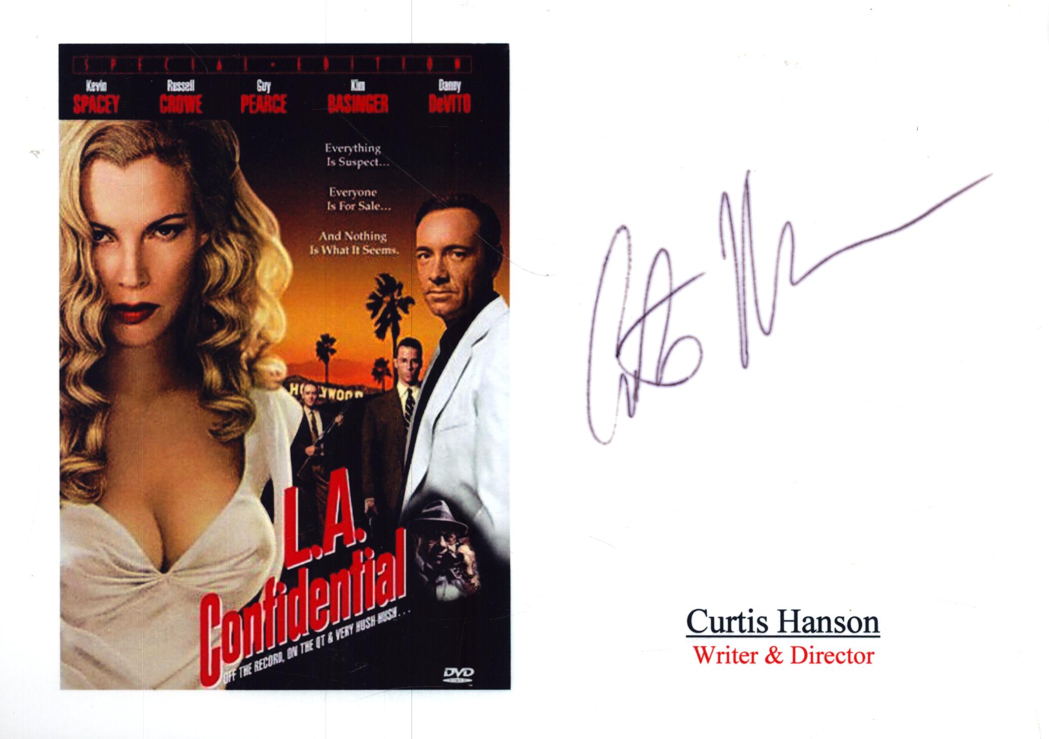 Curtis Hanson Signed 7X5 inch colour Photo