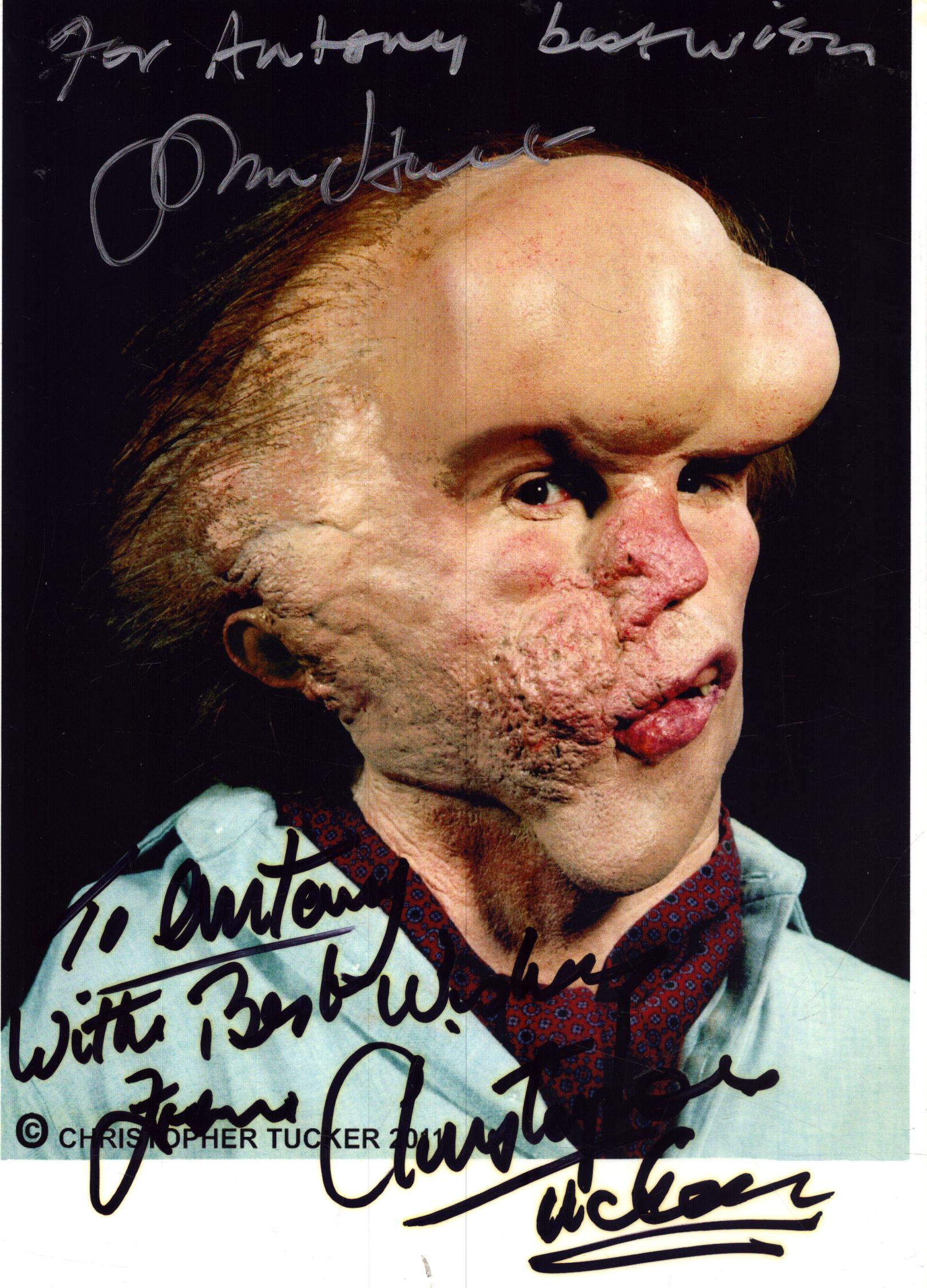 Christopher Tucker signed seven X5 inch colour photo dedicated