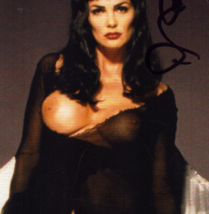 Julie Strains Signed 3X2 inch Colour Card