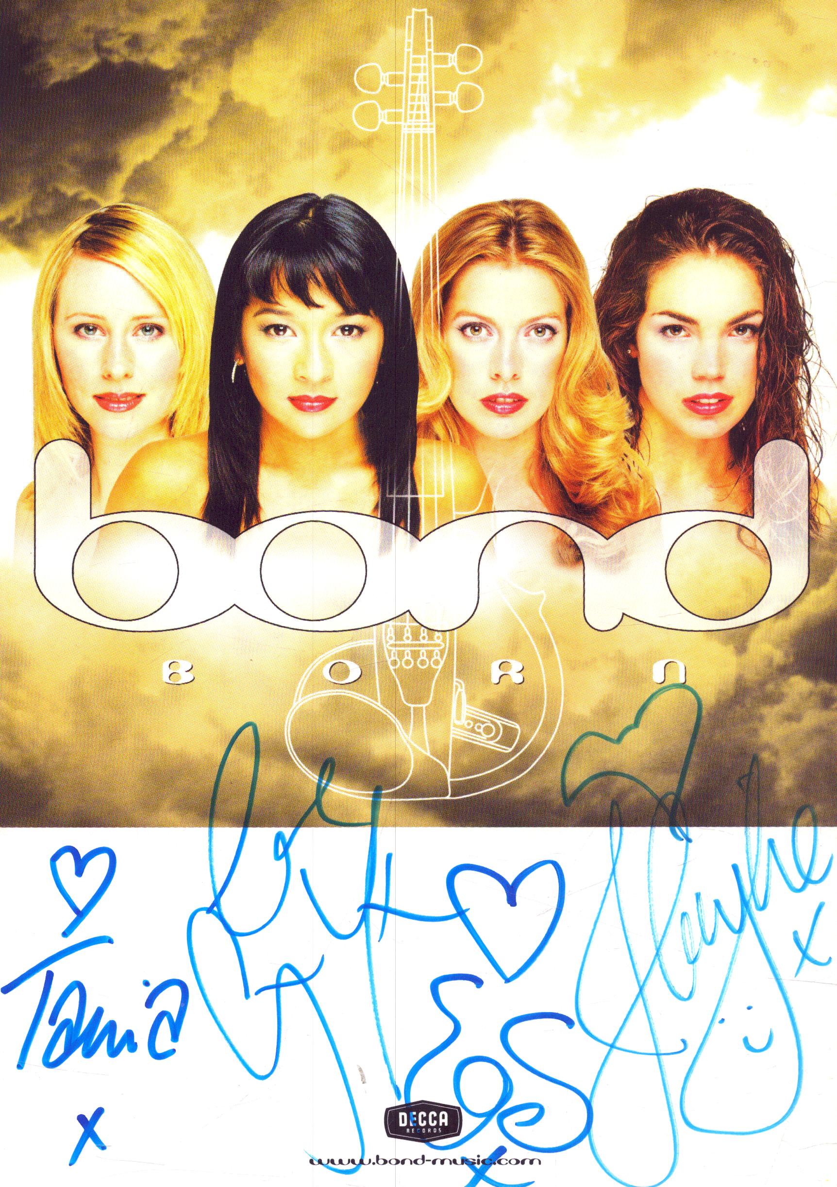 Bourne signed 8X6 inch photo of the girl band