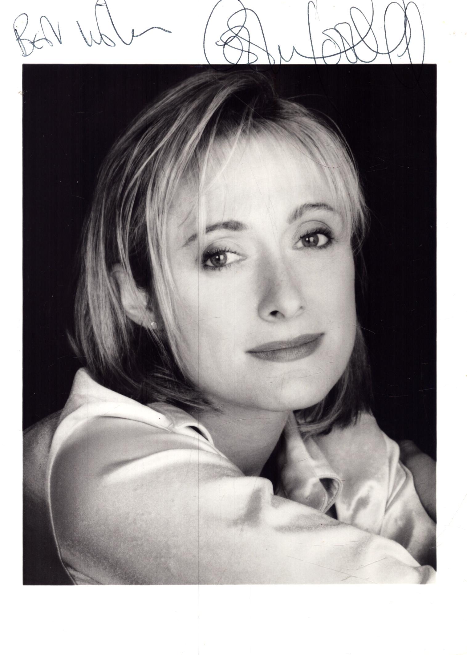 Caroline Goodall Signed 7X5 inch black and white photo