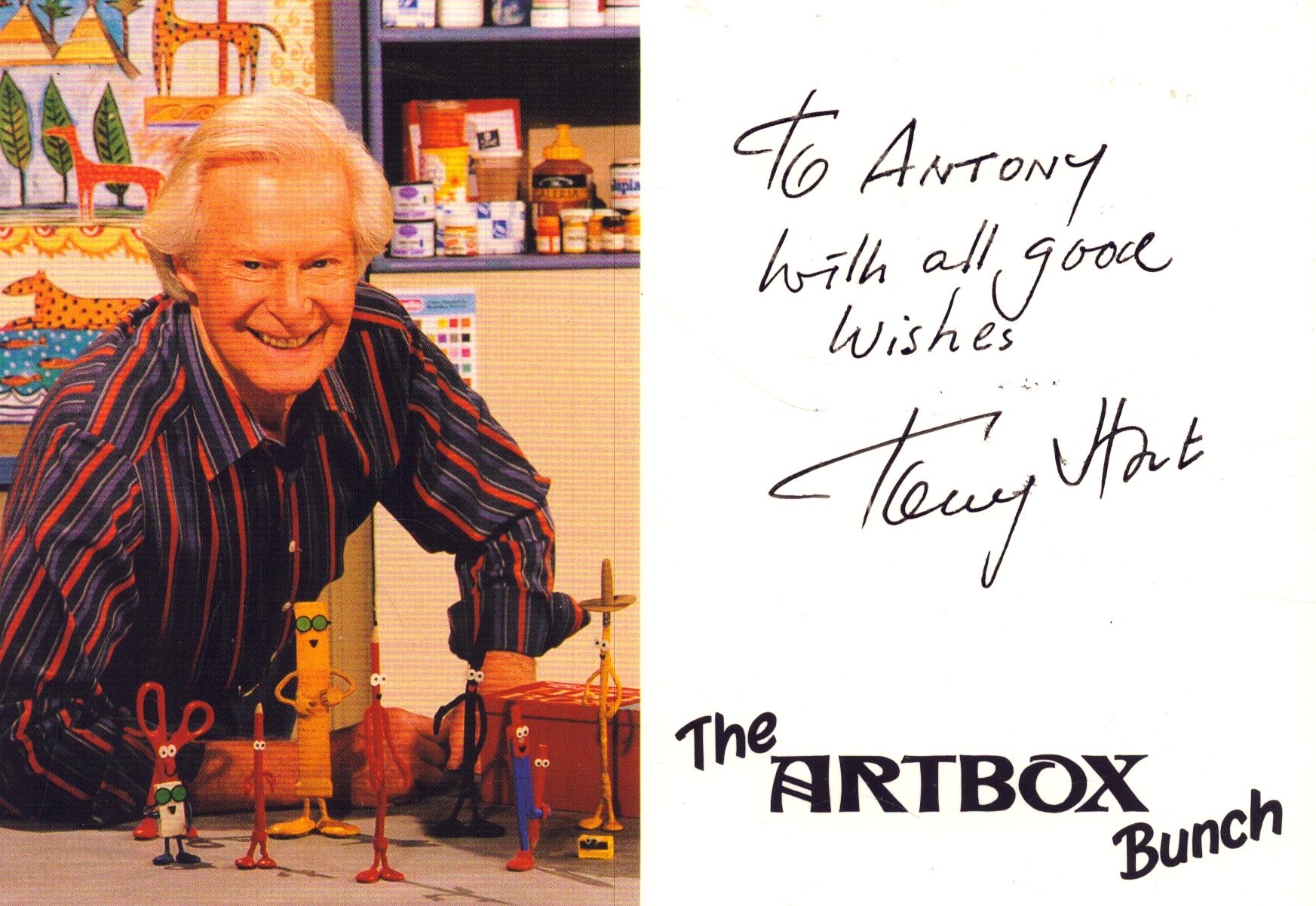 Tony Hart signed 6X4 inch photo dedicated