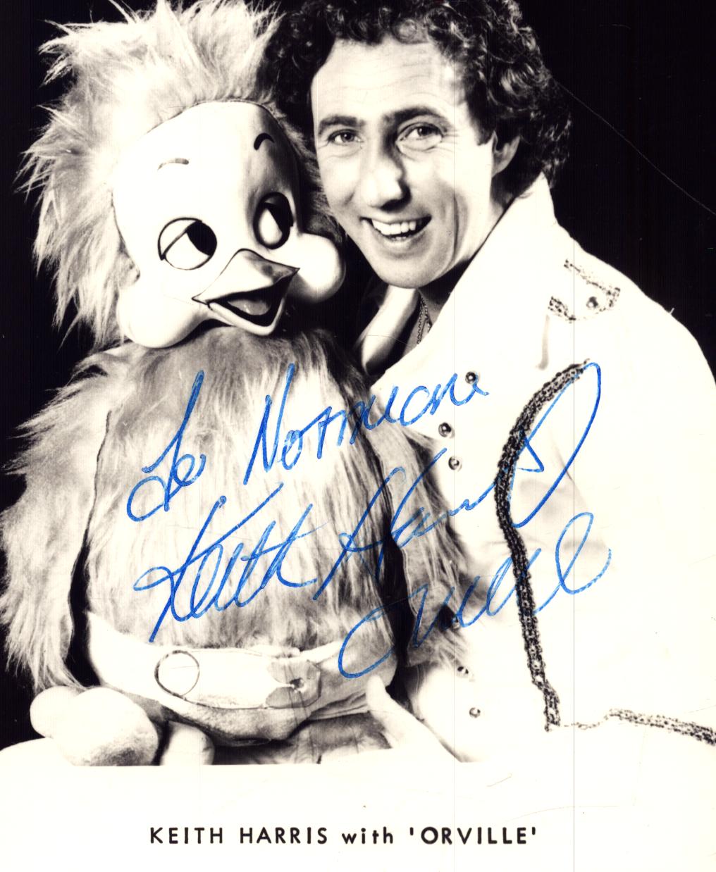 Keith Harris signed 5X3 inch black and white photo dedicated