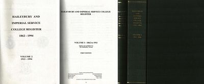 Haileybury & Imperial Service College Register. 1862-1994. Two volumes. Hardback Books. Edited 