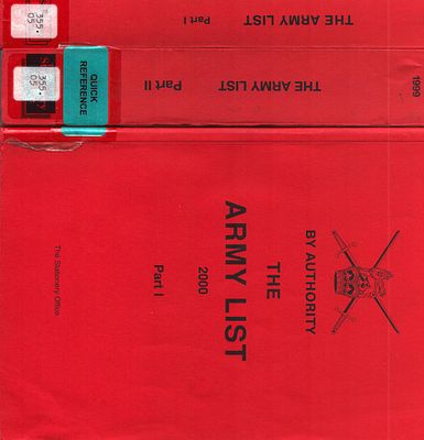 The Army List Part 1&2 1999, Part 1&2 2000 paperback, collection of 4 books.
