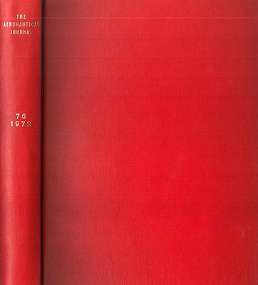 The Aeronautical Journal, VOL 76 Jan-Dec 1972, Hardback.