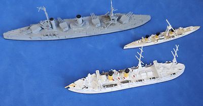 Ships models in miniature 3 Collection. Nowik, Rurik & Navis Metal.
