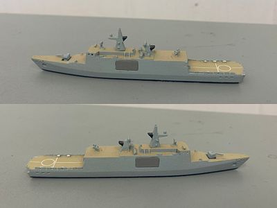 FS La Fayette F-710 Frigate French Navy ship model, 4x1inch.
