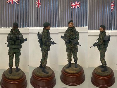 Royal Marines Falklands War Yomper hand painted model from Ballantynes of Walkerburn 17inch 