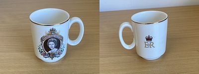 Queen Elizabeth II Silver Jubilee 1952-1977 Cup, from Lord Nelson Pottery, Hand Crafted.
