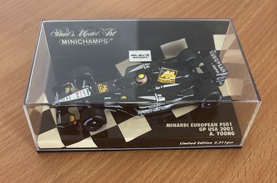 Minichamps 400, Minardi European PS01 GP USA 2001, A. Young. Limited Edition 2,311. 1:43.