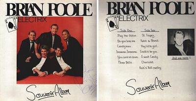 Brian Poole signed 33RPM Records of electrix record included.