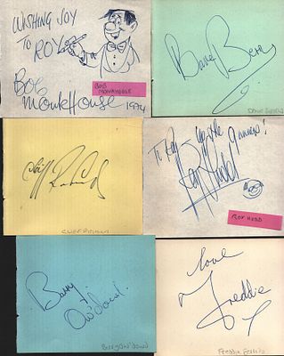 1960s Music and entertainment Signed album page collection amongst the signatures are Johnny 