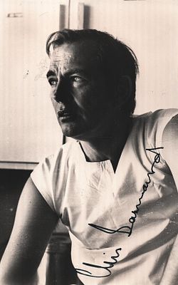 Christian Bernard signed 6 X4 inch black and white photo.