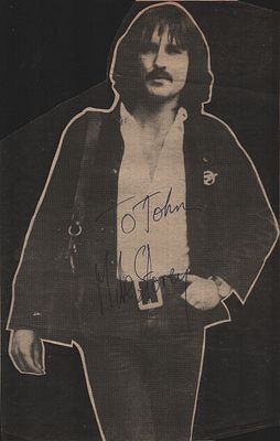 Mike Storey signed irregular portrait photo newspaper.