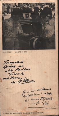 Jo Siffert Signature piece 1970
