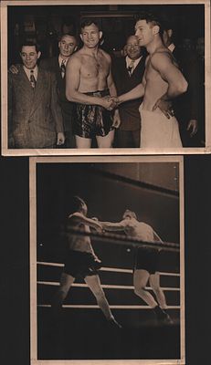 Vintage boxing collection featuring three original press photographs from the 1960s.