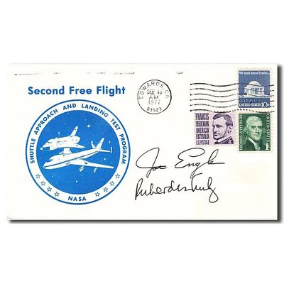Space Shuttle Astronauts signed1977 US FDC STS2 ALT crew Joe Engle, Richard Truly hand signed 