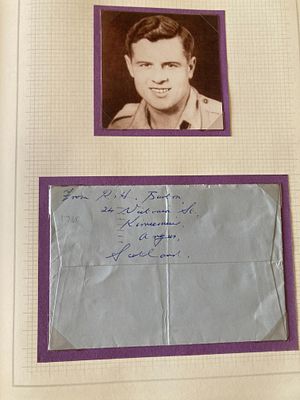 WW2 Victoria Cross Richard Burton VC hand written envelope and biography. Private Richard Henry 
