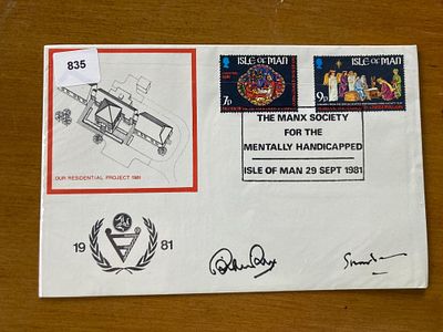 Lord Snowdon, Brian Rix signed Isle of Man FDC, 1981 Manx Society for the Mentally Handicapped. 
