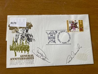 Magic act Debbie Mcgee and Paul Daniels signed 1971 single stamp General Anniversaries FDC,. 