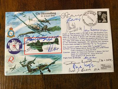 WW2 Battle of Britain pilot Ludwig Martel 603 sqn multiple signed 50th ann cover RAFA2 The 