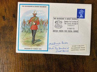 WW2 Lt-Col. A.E.C. Bredin MC DSO signed Devonshire and Dorset regiment cover. After the 