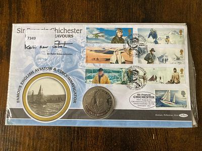 Sir Robin Knox Johnston signed 2003 Benham Extreme Endeavours official FDC PNC with One Crown 
