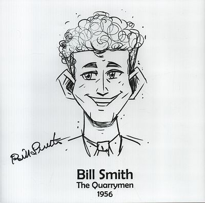 Bill Smith signed 'The Quarrymen 1956'. 10x10 inch Caricature pictured.