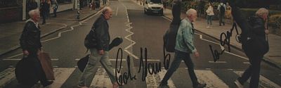 Colin Hanton & Len Garry signed 12x4 inch colour photo. 'The Beatles / Quarrymen'. Near Abbey 