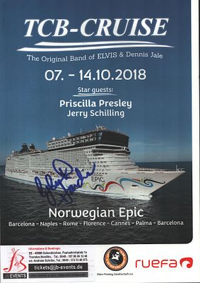 Glen Dee Hardin signed TCB-Cruise Prices & Services Leaflet. American pianist and arranger.