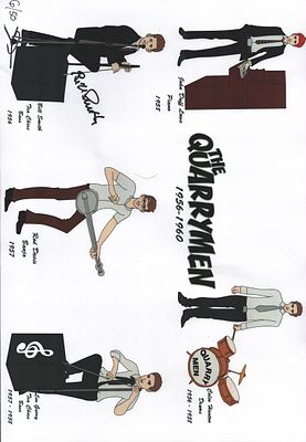 Bill Smith signed 16.5x12 inch Approx poster of The Quarrymen 1956-1960.