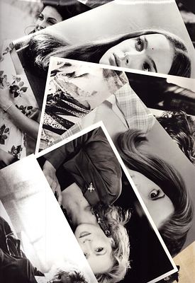 Black and white collection of unsigned photos, includes Molly Ringwald, Kim Basingal, Keira 
