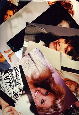 Coloured collection of unsigned photos, includes Sharon Stone, Cindy Crawford, Anne Archer and 
