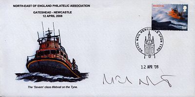 Michael Nigent signed 'North-East of England philatelic association Gateshead to Newcastle' 