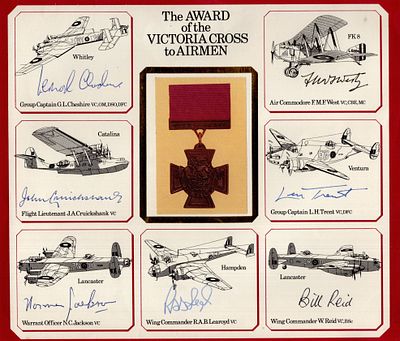 Victoria Cross, approx 8x10 FDC front signed by SEVEN recipients of the Victoria Cross, this is 