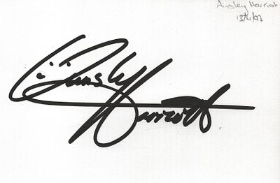 Ainsley Harriott signed 6 x4inch white card