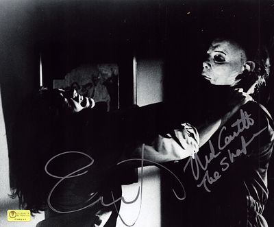 Nick Castle signed Halloween 10x8inch black and white photo.